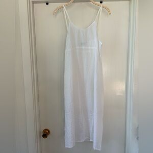 Julia Amory Sheer Cami Slip Dress Women's Size XL Blanc White Midi Dress